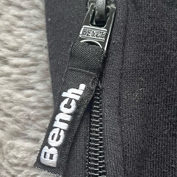 Bench Teen Boy Hoodie Jacket, Size 15/16, Black, Preloved - Picture 3 of 7